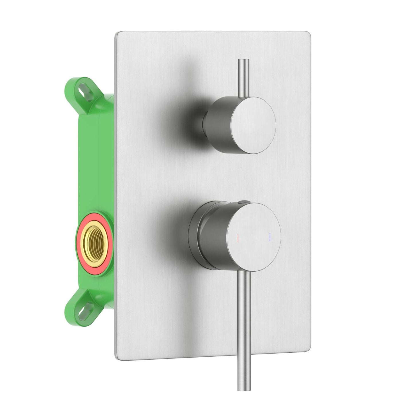 Circular Concealed shower valve with box 2 outlet +