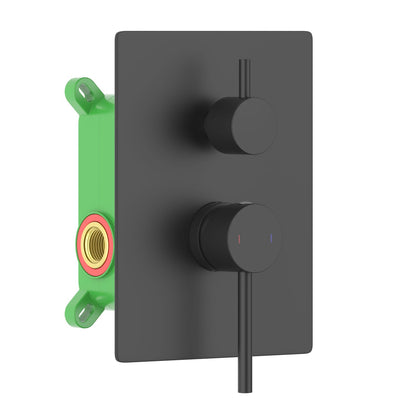 Circular Concealed shower valve with box 2 outlet +
