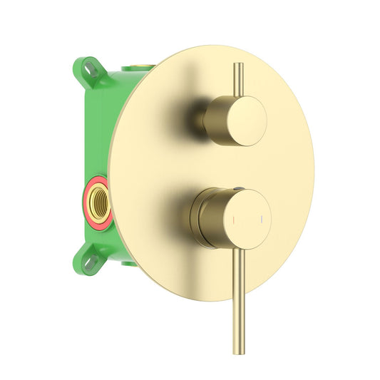 Circular Concealed shower valve 2 outlet with round trim plate VT0922202