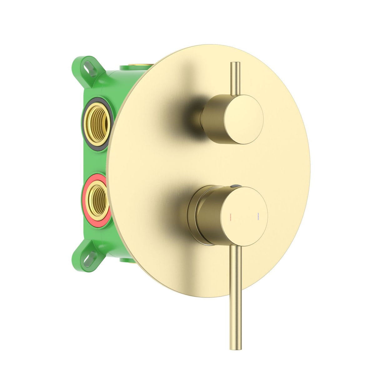 Aquavit Circular brushed gold three-outlet concealed shower mixer VT0922302