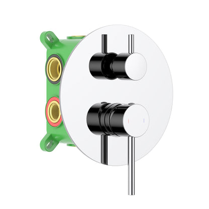 Aquavit Circular chrome three-outlet concealed shower mixer VT0922302