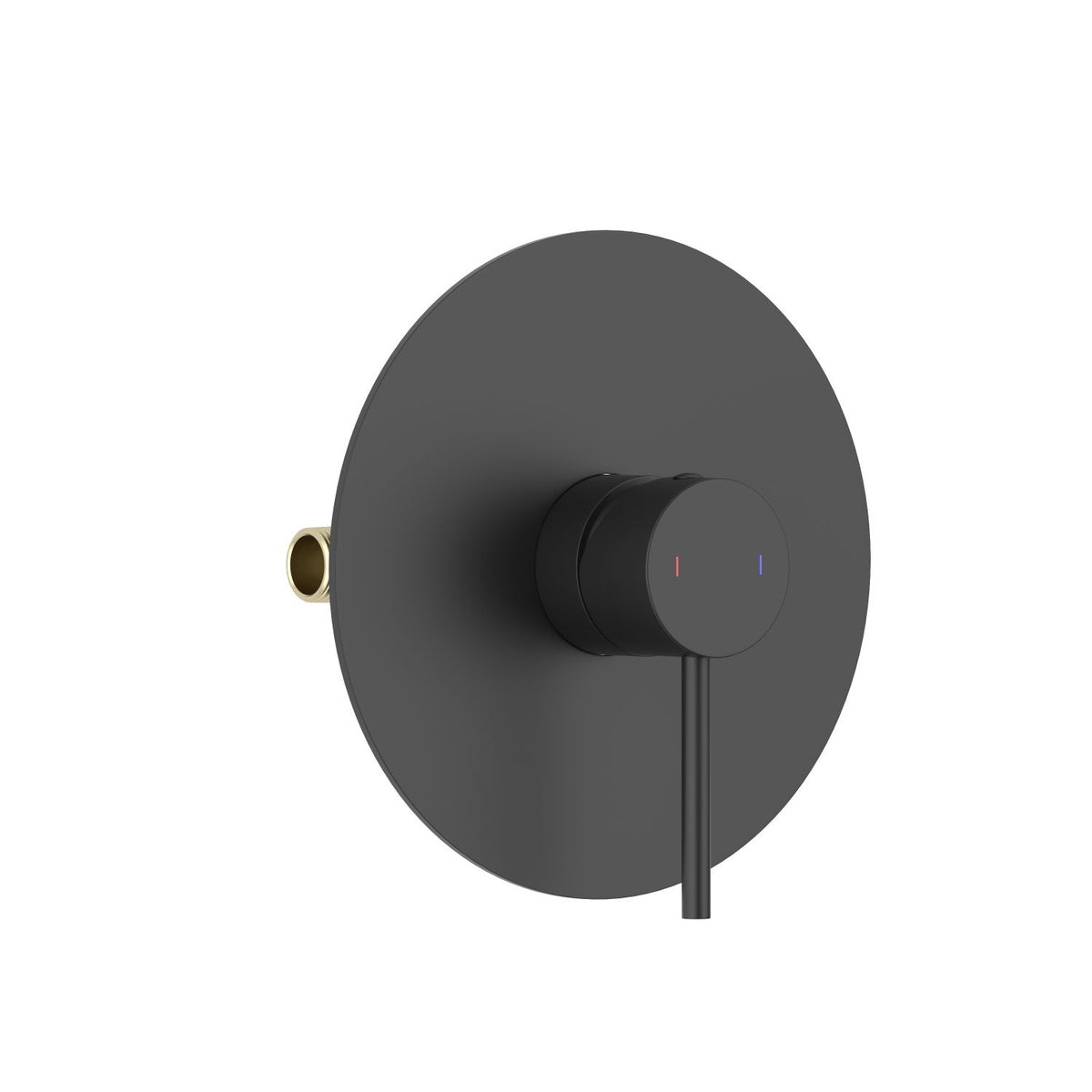 Aquavit CIRCULAR matte black one-way pressure-balance shower mixer VT0941101