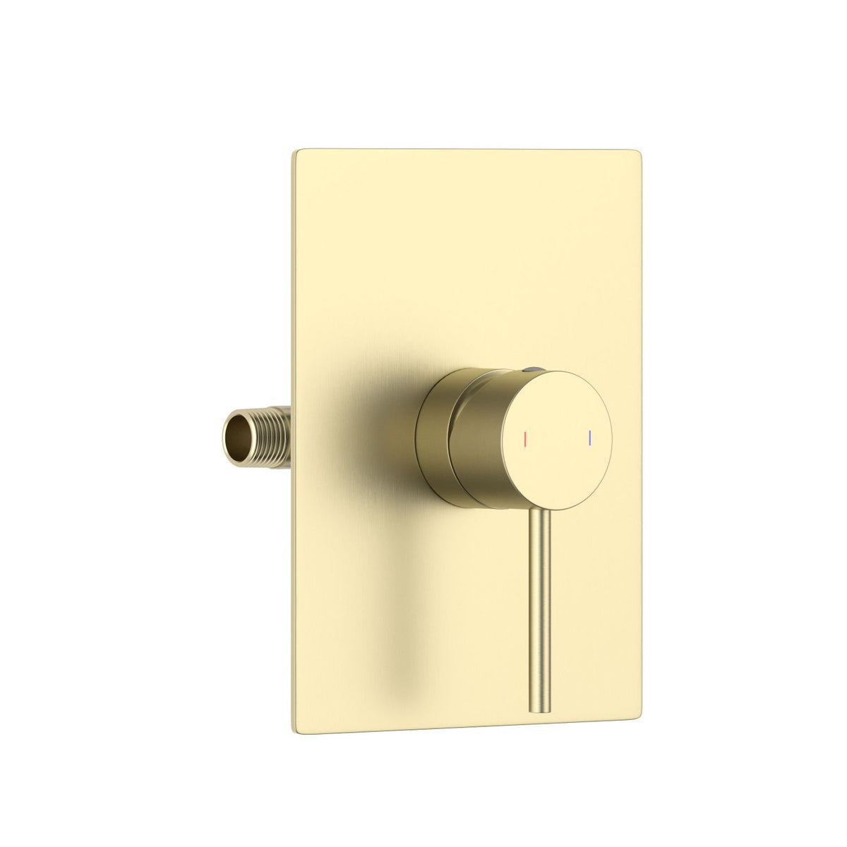 Aquavit CIRCULAR brushed gold one-way pressure-balance shower mixer with integrated service stops VT0941102