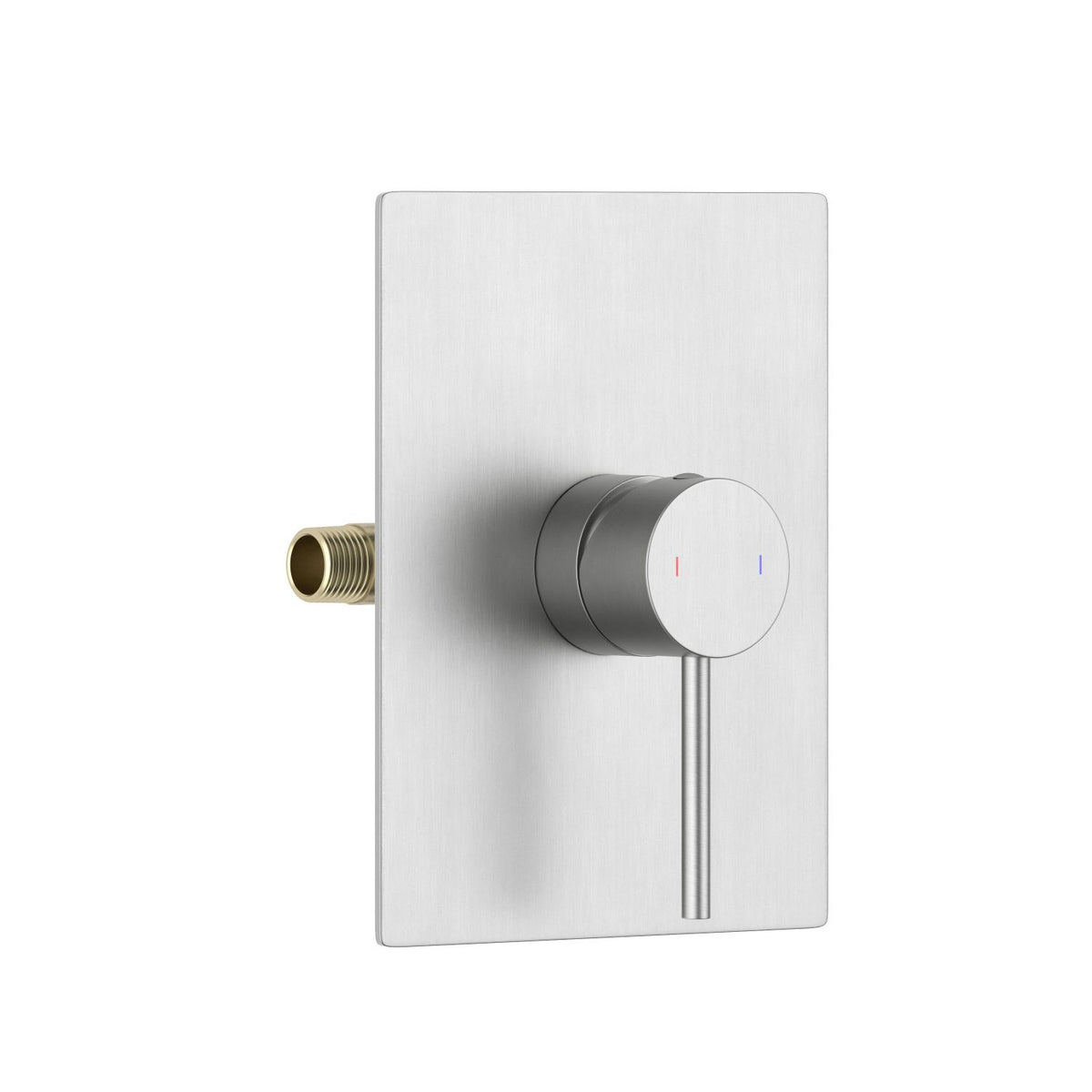 Aquavit CIRCULAR brushed nickel one-way pressure-balance shower mixer with integrated service stops VT0941102