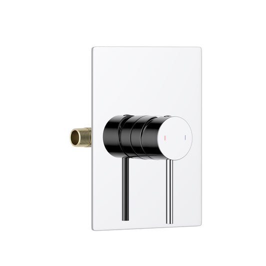 Aquavit CIRCULAR chrome one-way pressure-balance shower mixer with integrated service stops VT0941102
