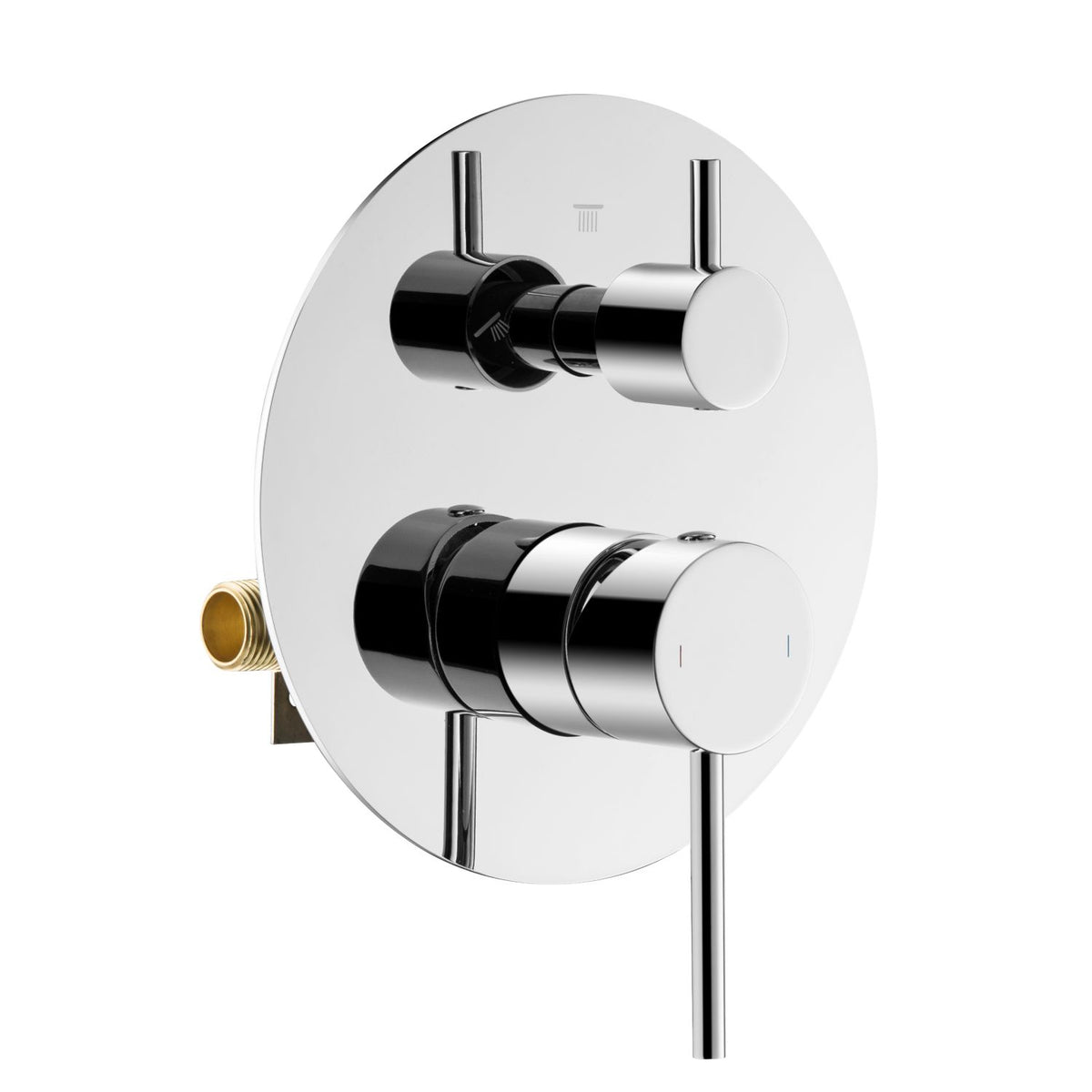 Aquavit CIRCULAR chrome two-way pressure-balance shower mixer with ceramic diverter VT0942201