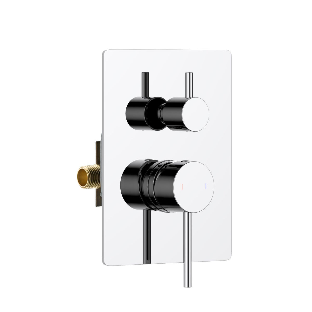 Aquavit CIRCULAR chrome two-way pressure-balance shower mixer with ceramic cartridge diverter VT0942202