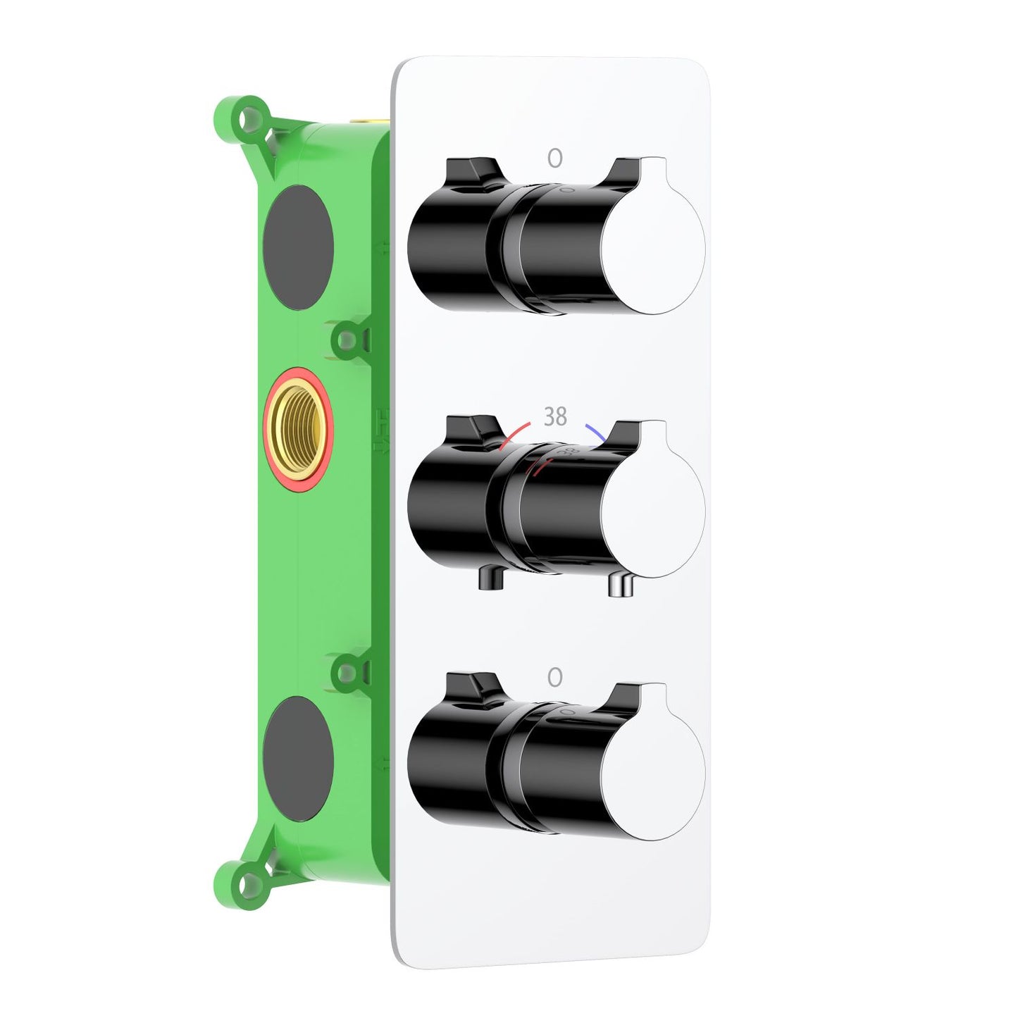 2-Function Concealed Thermostatic Shower Valve System with Dual Outlet Control VT0953201