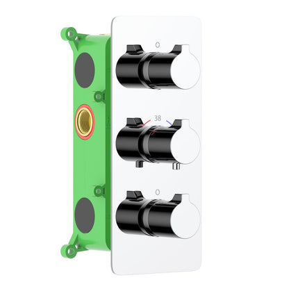 2-Function Concealed Thermostatic Shower Valve System with Dual Outlet Control VT0953201