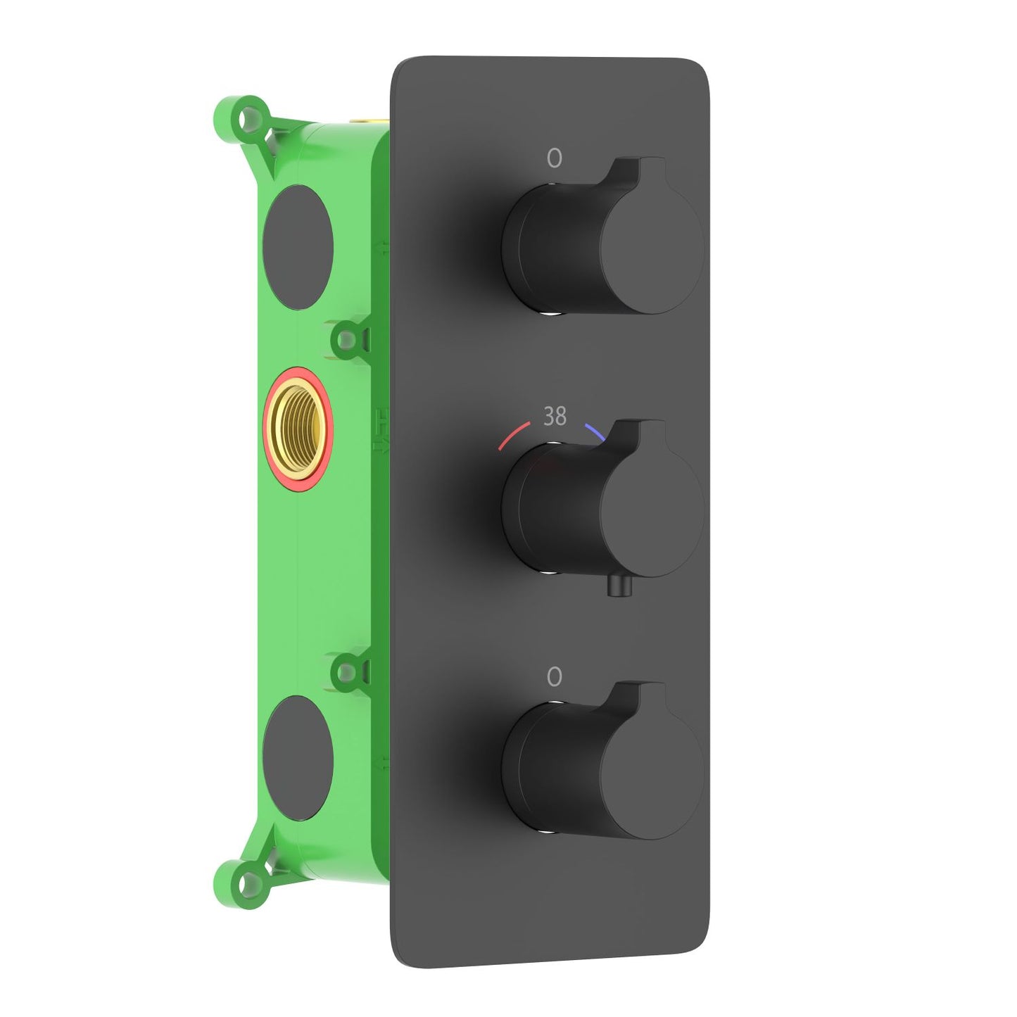 2-Function Concealed Thermostatic Shower Valve System with Dual Outlet Control VT0953201