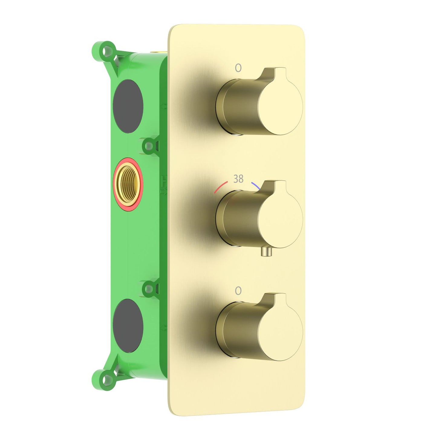 3-Function Concealed Thermostatic Shower Valve System with Simultaneous Outlet Control VT0953301