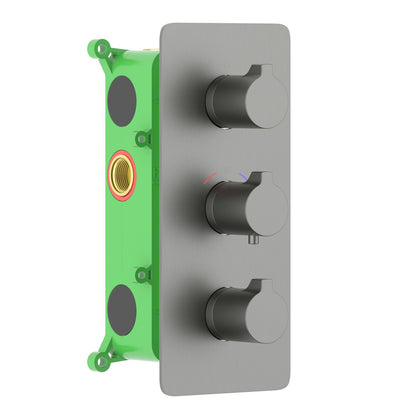3-Function Concealed Thermostatic Shower Valve System with Simultaneous Outlet Control VT0953301