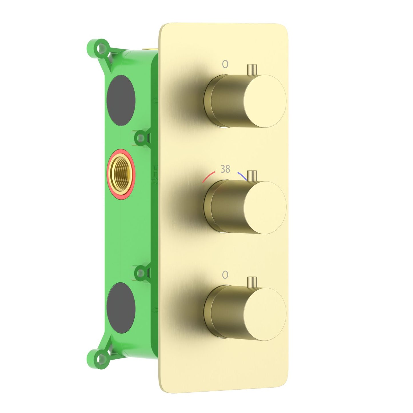 3-Function Concealed Thermostatic Shower Valve System with Simultaneous Outlet Control VT0953303