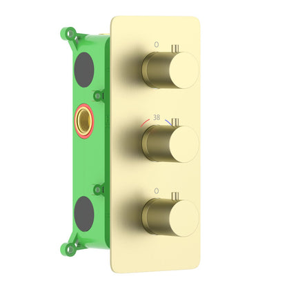 3-Function Concealed Thermostatic Shower Valve System with Simultaneous Outlet Control VT0953303