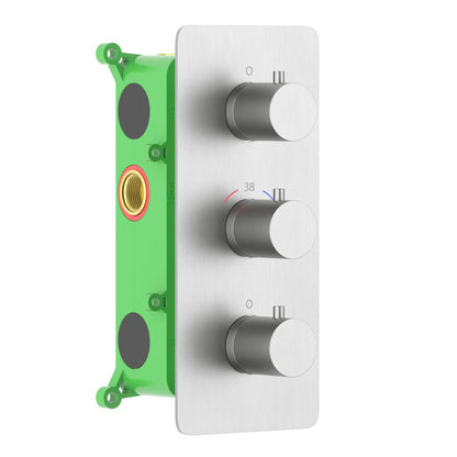 3-Function Concealed Thermostatic Shower Valve System with Simultaneous Outlet Control VT0953303
