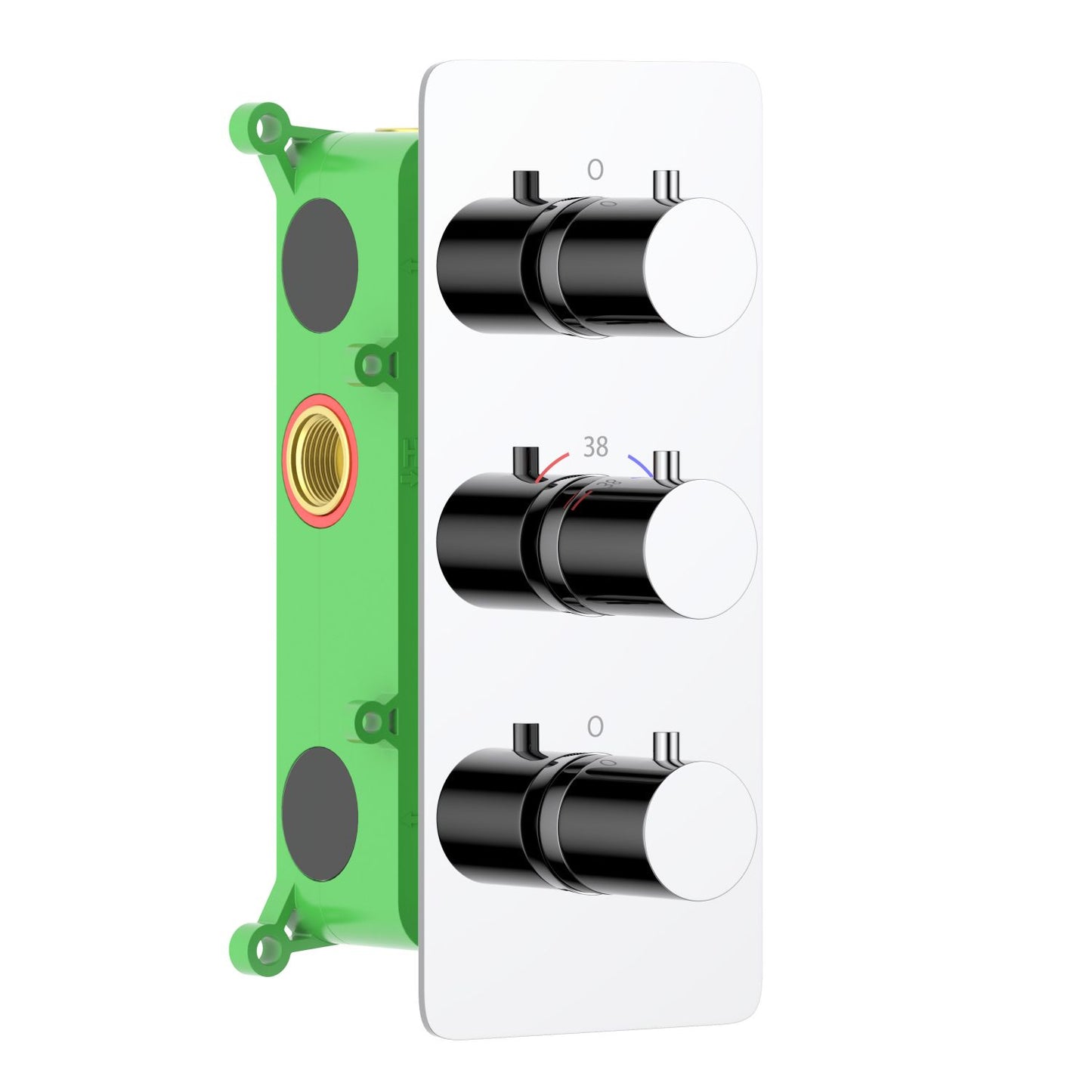 3-Function Concealed Thermostatic Shower Valve System with Simultaneous Outlet Control VT0953303