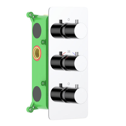 3-Function Concealed Thermostatic Shower Valve System with Simultaneous Outlet Control VT0953303