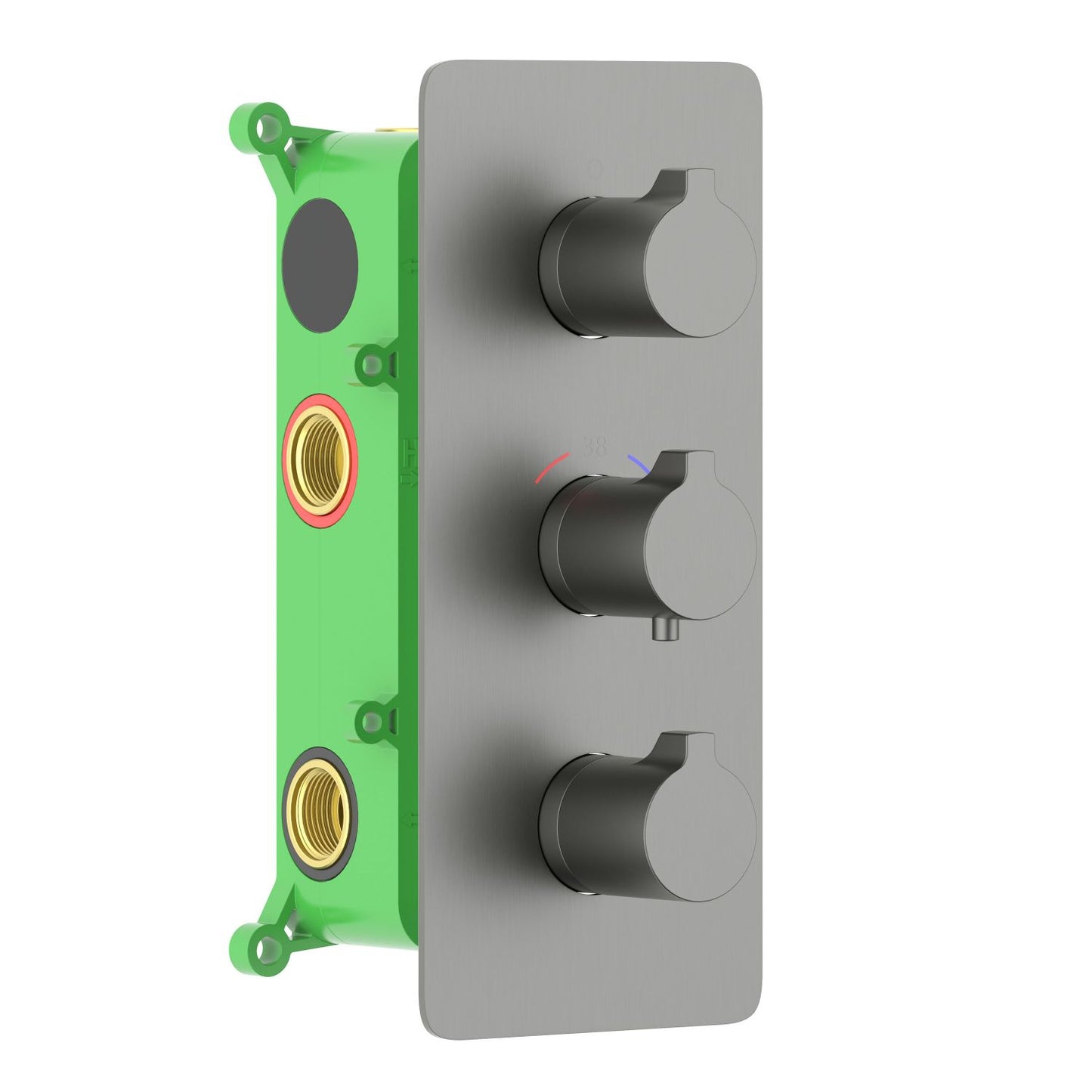4-Function Concealed Thermostatic Shower Valve System with Simultaneous Outlet Control VT0953401