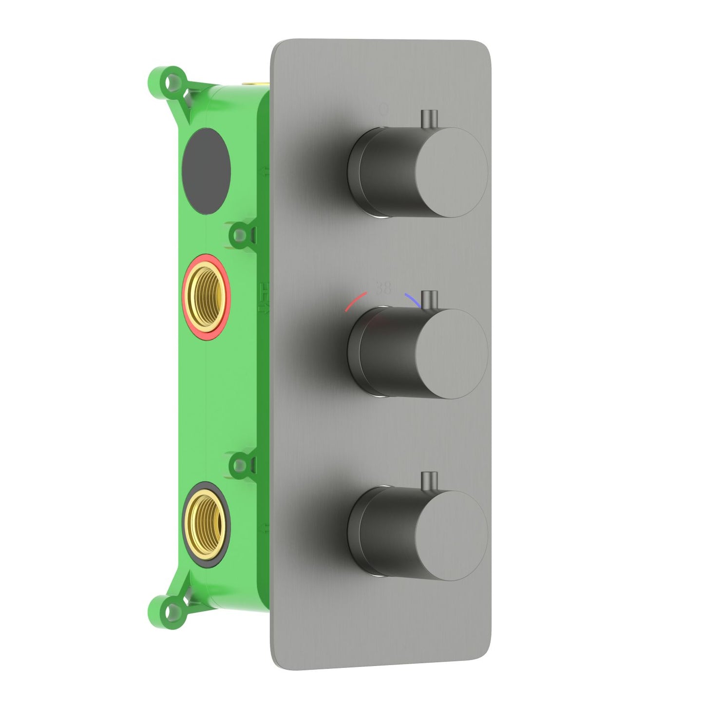 4-Function Concealed Thermostatic Shower Valve System with Simultaneous Outlet Control VT0953403