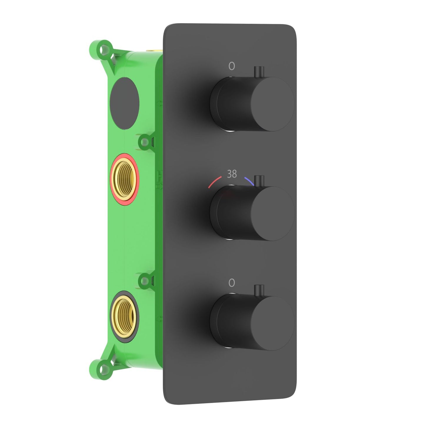 4-Function Concealed Thermostatic Shower Valve System with Simultaneous Outlet Control VT0953403