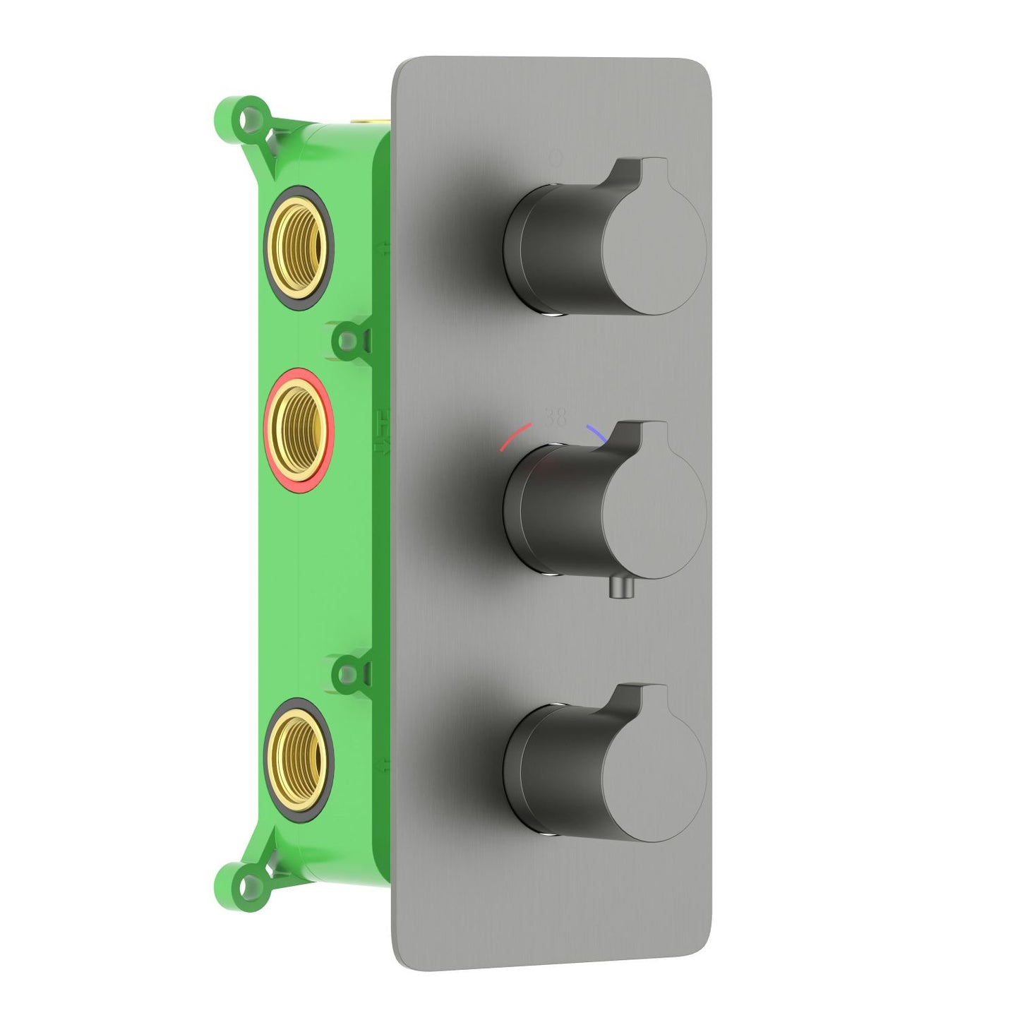 5-Function Concealed Thermostatic Shower Valve System with Simultaneous Outlet Control VT0953501