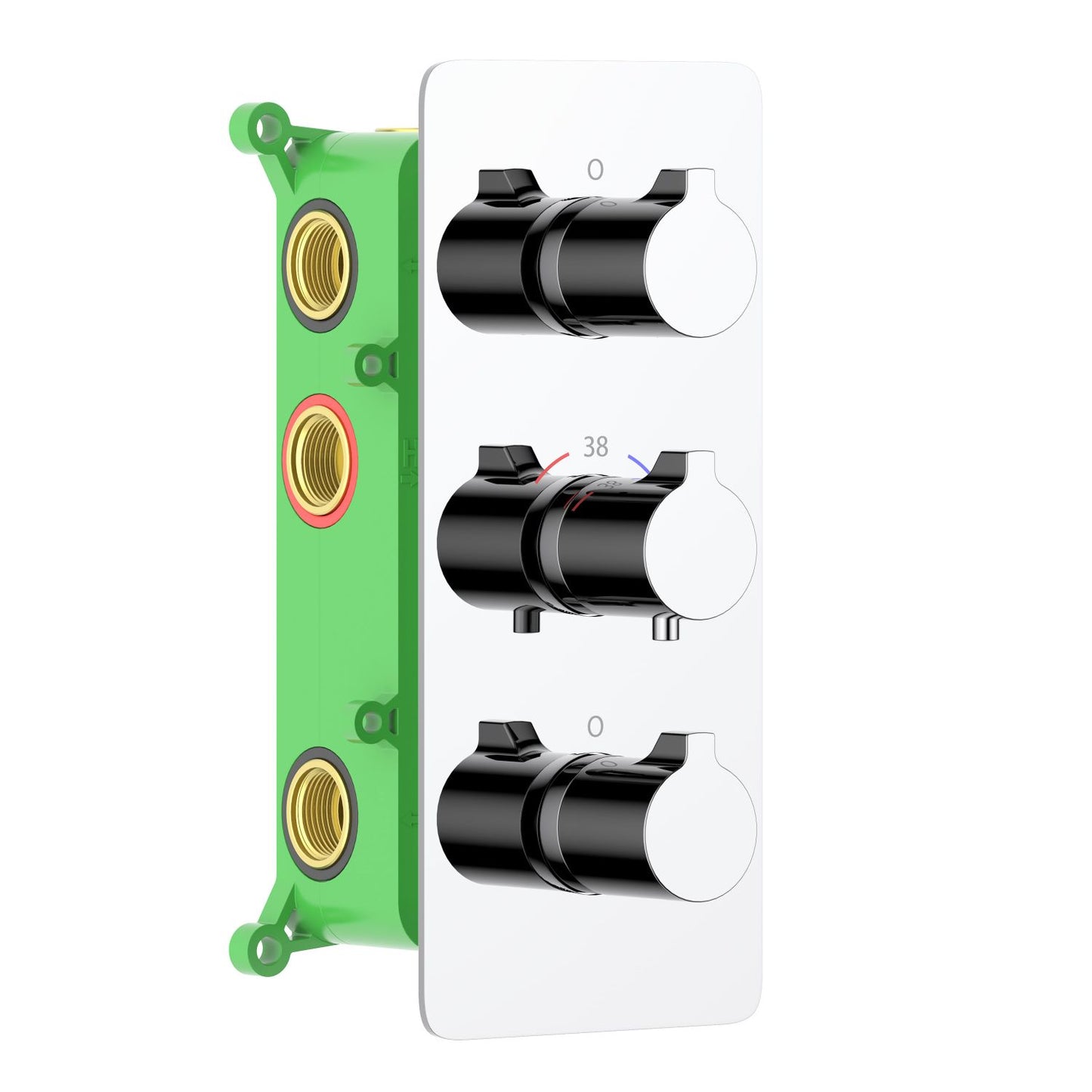 5-Function Concealed Thermostatic Shower Valve System with Simultaneous Outlet Control VT0953501