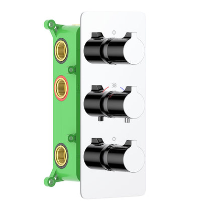 5-Function Concealed Thermostatic Shower Valve System with Simultaneous Outlet Control VT0953501