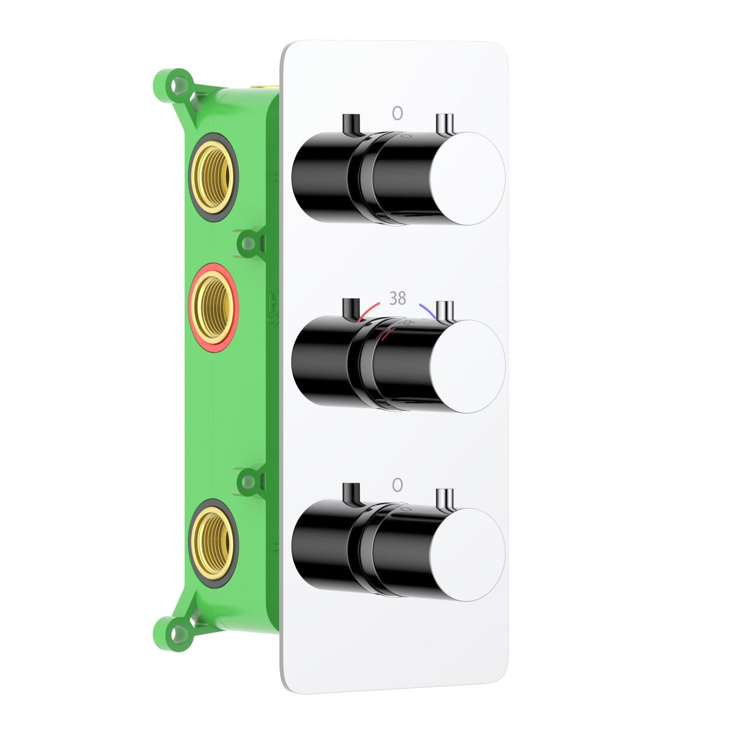5-Function Concealed Thermostatic Shower Valve System with Simultaneous Outlet Control VT0953503