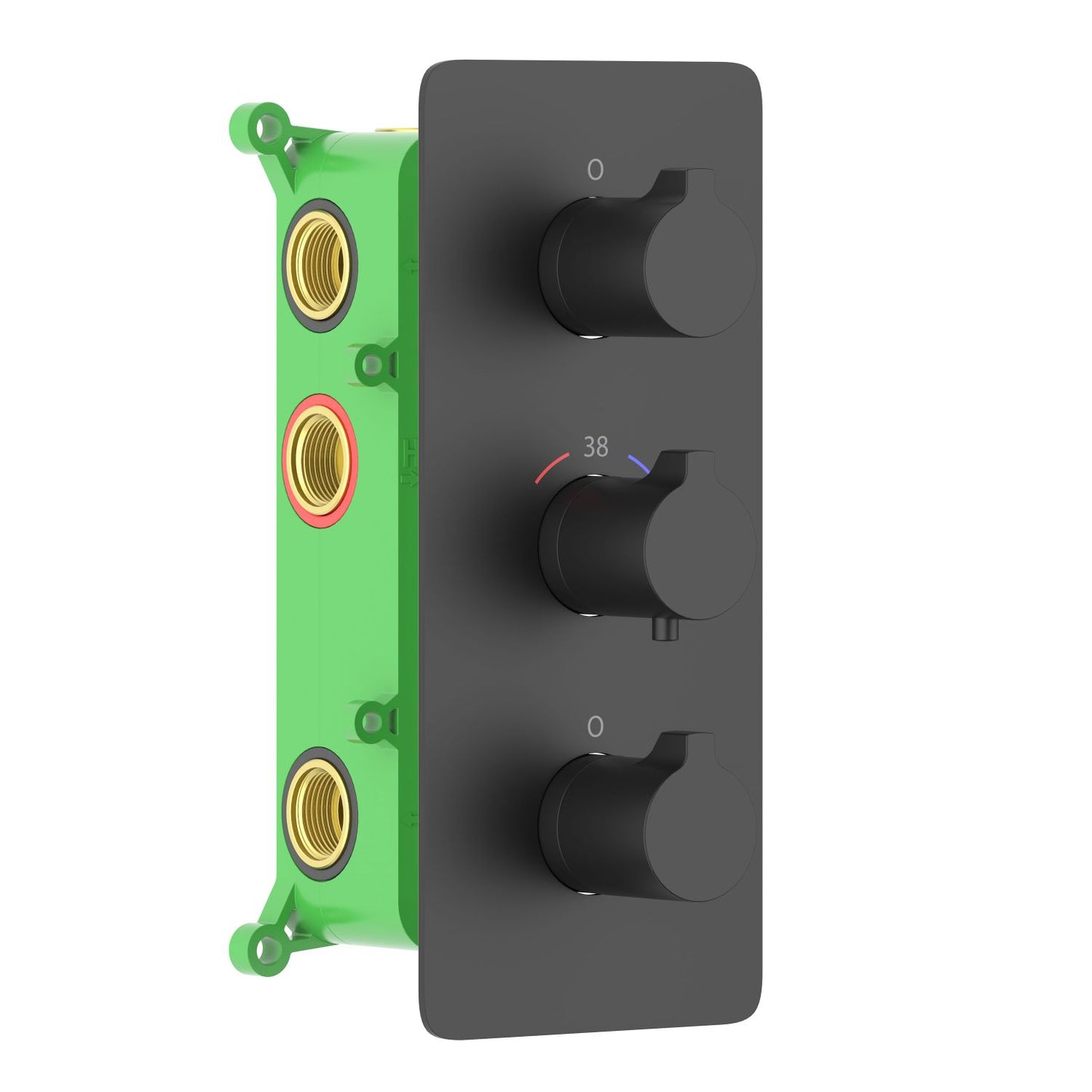 6-Function Concealed Thermostatic Shower Valve System with Simultaneous Outlet Control VT0953601