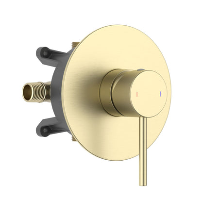 Aquavit CIRCULAR brushed gold round one-outlet pressure-balance shower valve and trim kit VT0981101