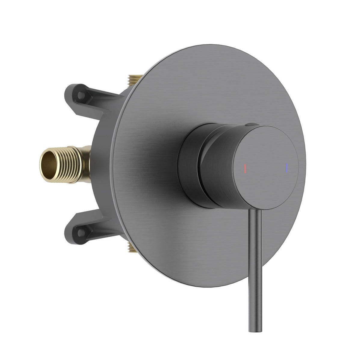 Aquavit CIRCULAR brushed gunmetal round one-outlet pressure-balance shower valve and trim kit VT0981101