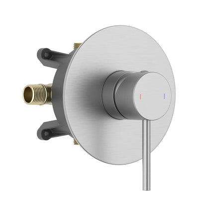 Aquavit CIRCULAR brushed nickel round one-outlet pressure-balance shower valve and trim kit VT0981101