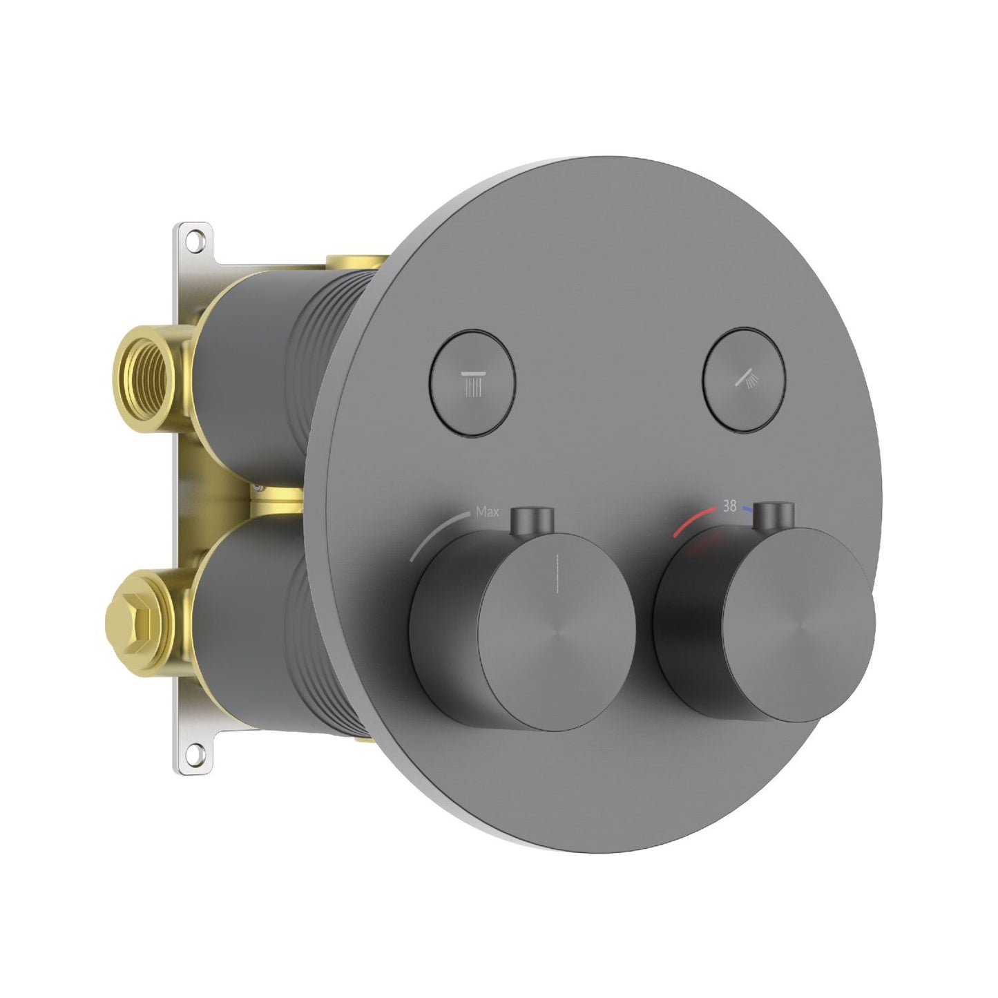 Aquavit B Series 2-Function Thermostatic Shower System withPush Controls VT09B4201