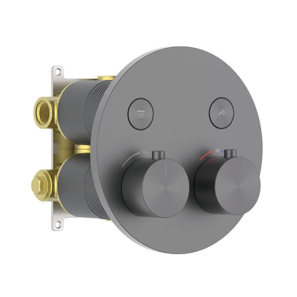 Aquavit B Series 2-Function Thermostatic Shower System withPush Controls VT09B4201