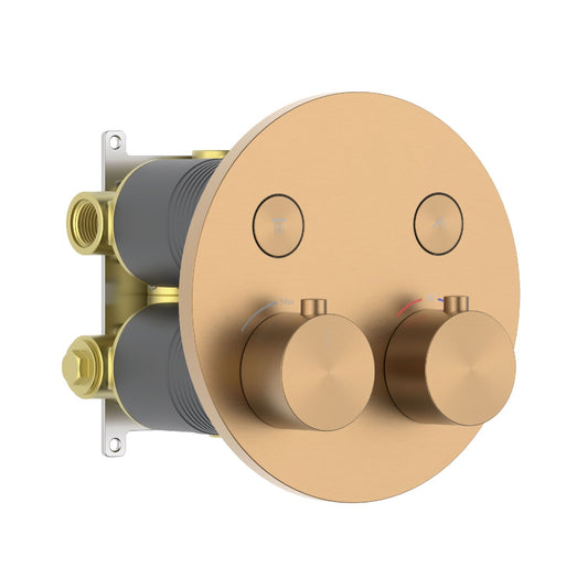 Aquavit B Series 2-Function Thermostatic Shower System withPush Controls VT09B4201