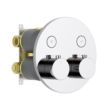 Aquavit B Series 2-Function Thermostatic Shower System withPush Controls VT09B4201
