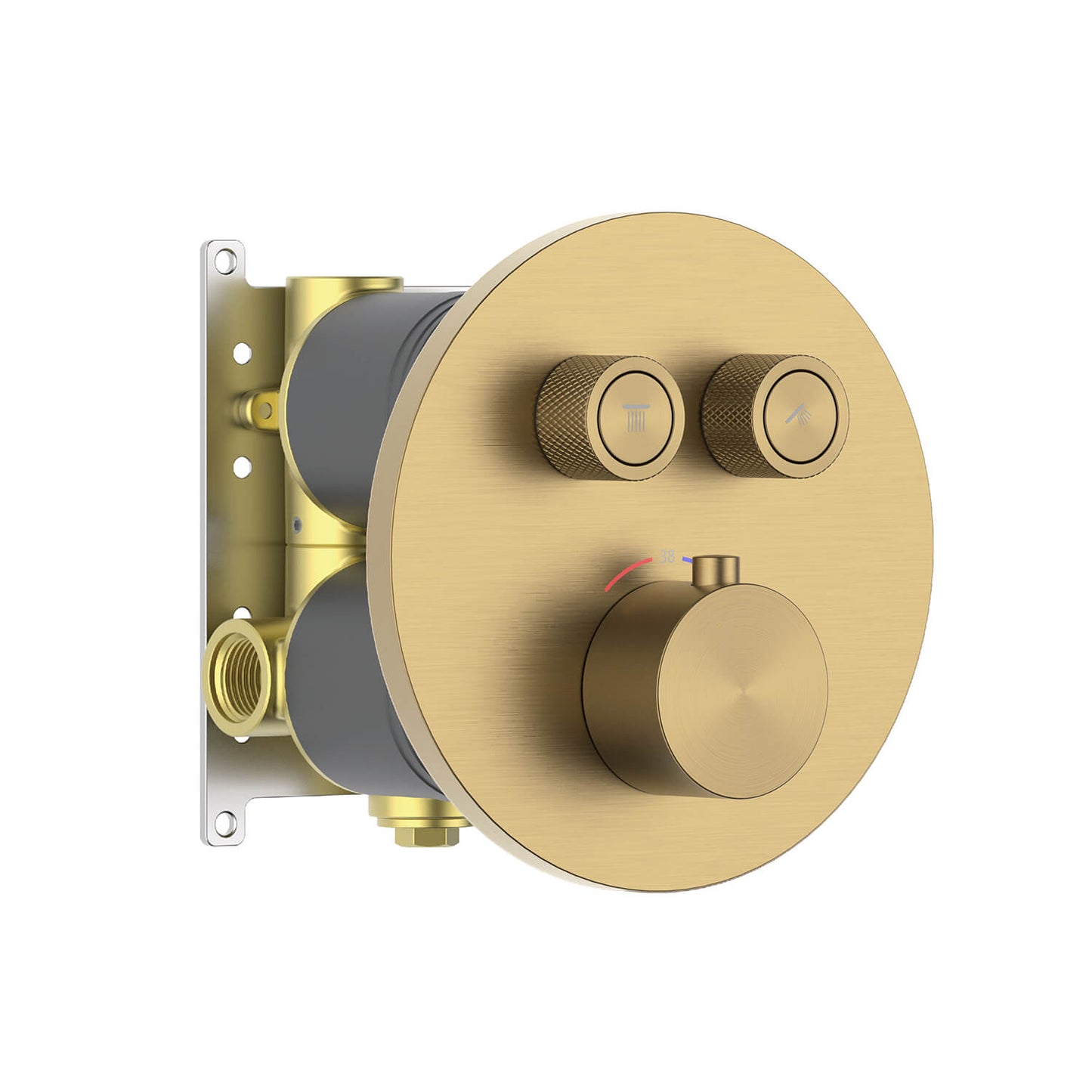 Aquavit C Series Thermostatic Shower Faucet with Push-Button Controls Dual Function VT09C3201