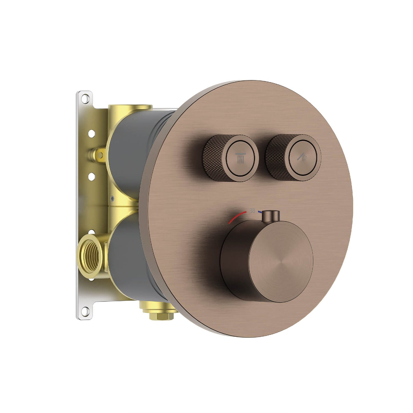 Aquavit C Series Thermostatic Shower Faucet with Push-Button Controls Dual Function VT09C3201