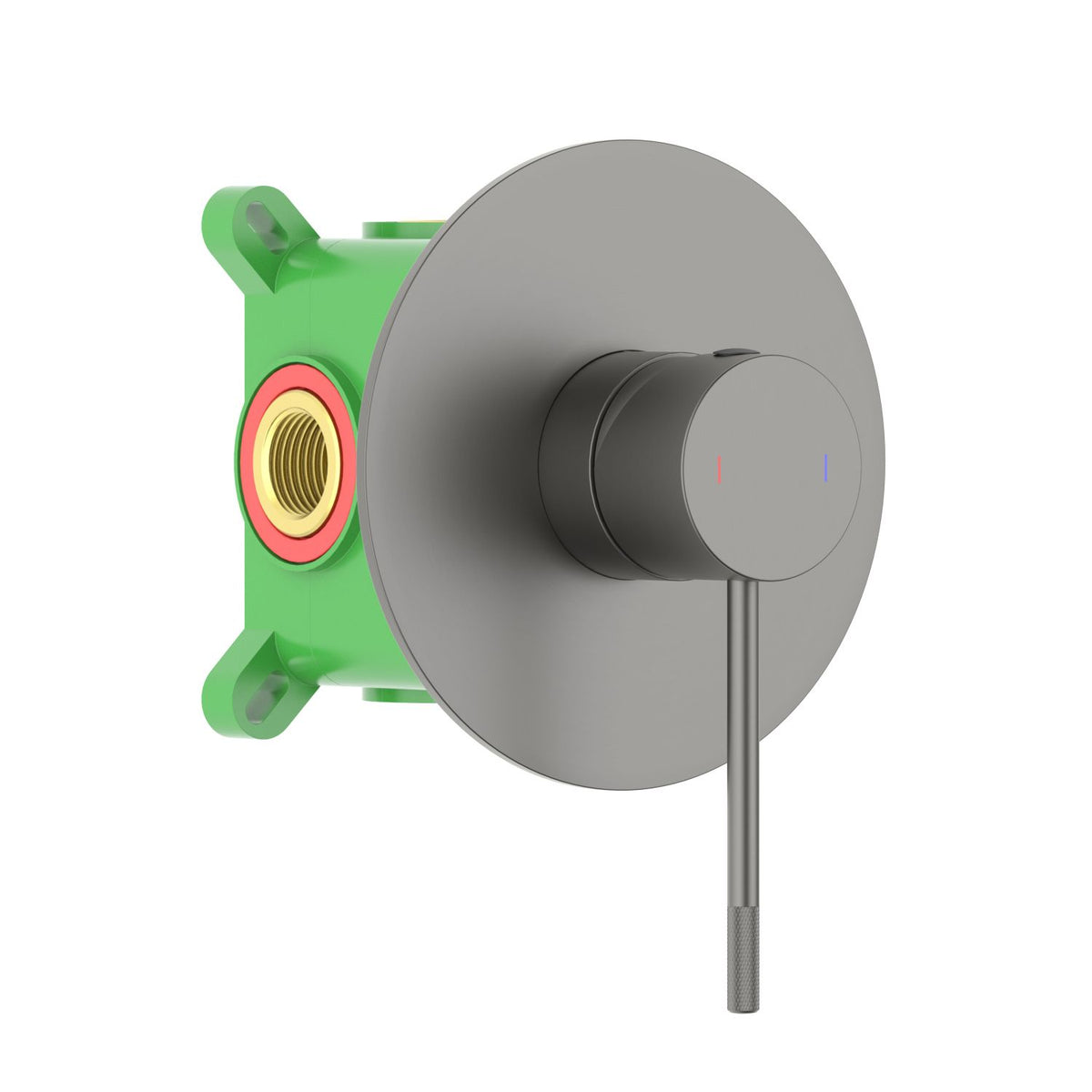 Aquavit Circular X brushed gunmetal one-outlet concealed shower mixer VT1021101