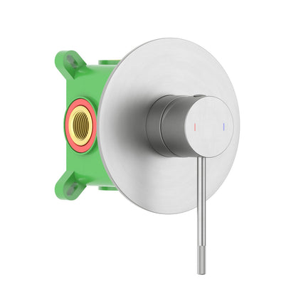 Aquavit Circular X brushed nickel one-outlet concealed shower mixer VT1021101