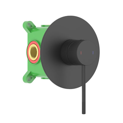 Aquavit Circular X matte black one-outlet concealed shower mixer VT1021101
