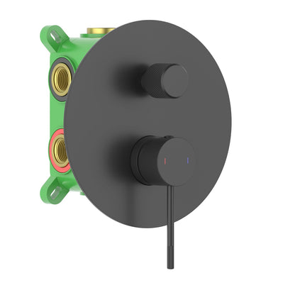 Aquavit Circular X matte black three-outlet concealed shower mixer VT1022301