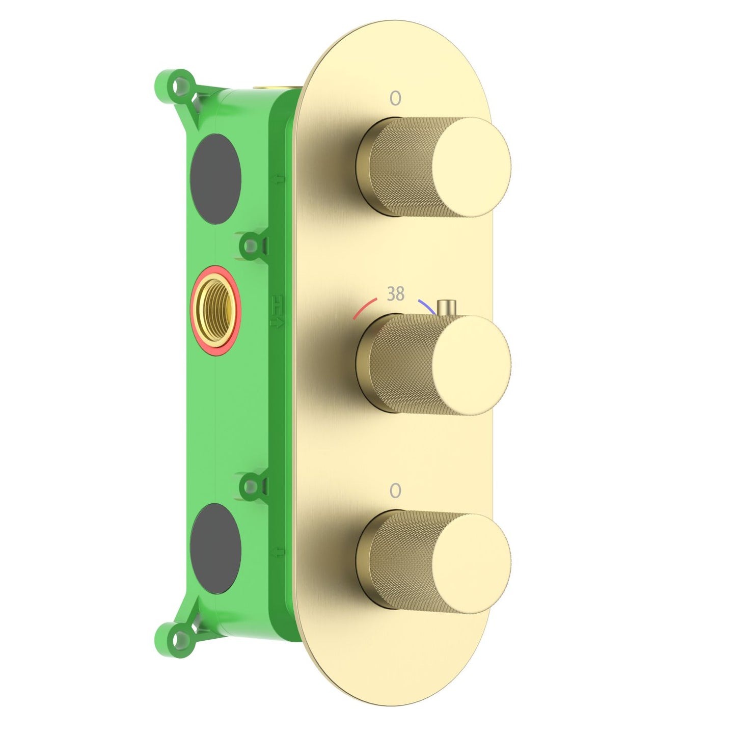 2-Function Concealed Thermostatic Shower Valve System with Dual Outlet Control VT1053201