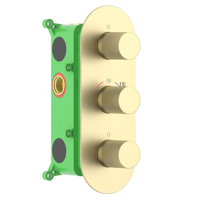 2-Function Concealed Thermostatic Shower Valve System with Dual Outlet Control VT1053201