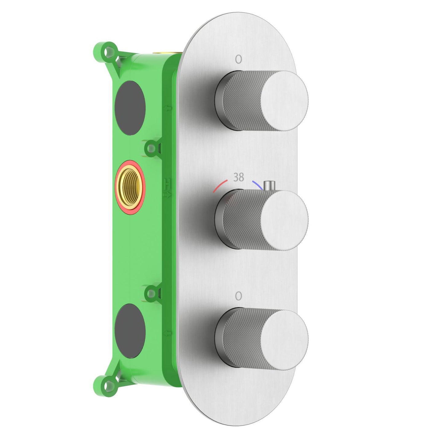 2-Function Concealed Thermostatic Shower Valve System with Dual Outlet Control VT1053201