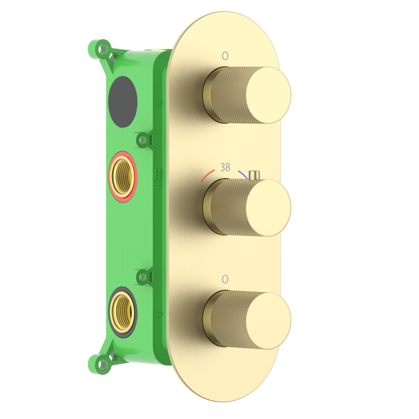 4-Function Concealed Thermostatic Shower Valve System with Simultaneous Outlet Control VT1053401