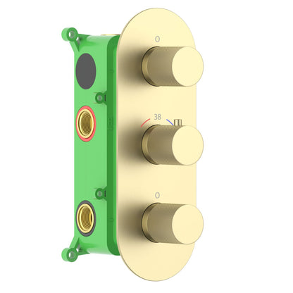 4-Function Concealed Thermostatic Shower Valve System with Simultaneous Outlet Control VT1053401