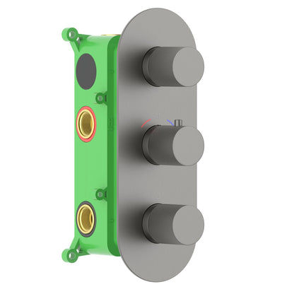 4-Function Concealed Thermostatic Shower Valve System with Simultaneous Outlet Control VT1053401