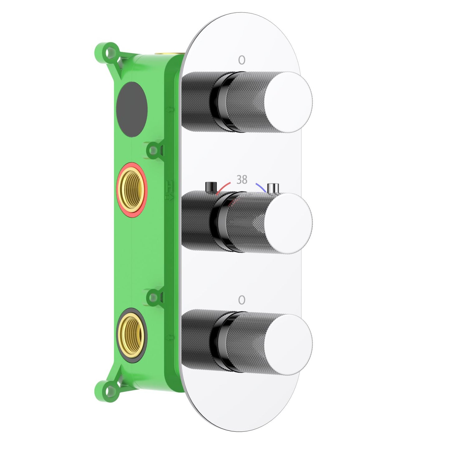 4-Function Concealed Thermostatic Shower Valve System with Simultaneous Outlet Control VT1053401