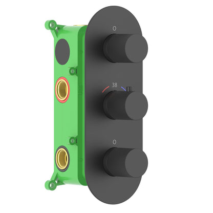 4-Function Concealed Thermostatic Shower Valve System with Simultaneous Outlet Control VT1053401